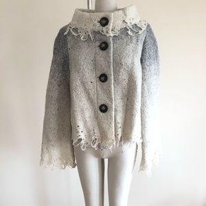Unique Felted Ombré coat by Casch